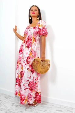 In Paradise - Pink Watercolour Floral Maxi Dress 14 In Paradise - Pink Watercolour Floral Maxi Dress -Deals Modashka Store InParadise PinkWatercolourFloralMaxiDress 4