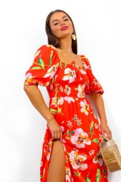 In Paradise - Red Floral Print Maxi Dress 10 In Paradise - Red Floral Print Maxi Dress -Deals Modashka Store InParadise RedFloralPrintMaxiDress2