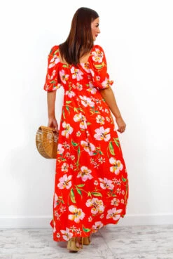 In Paradise - Red Floral Print Maxi Dress 12 In Paradise - Red Floral Print Maxi Dress -Deals Modashka Store InParadise RedFloralPrintMaxiDress4