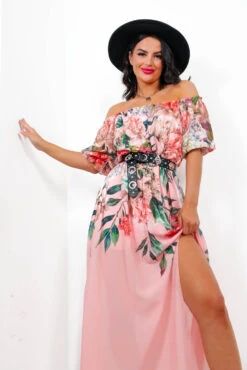 In The Garden - Blush Floral Maxi Dress -Deals Modashka Store InTheGarden BlushFloralMaxiDress3