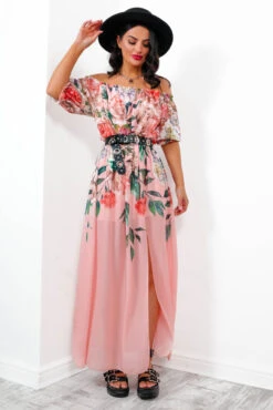 In The Garden - Blush Floral Maxi Dress