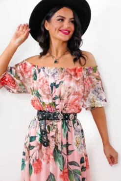 In The Garden - Blush Floral Maxi Dress -Deals Modashka Store InTheGarden BlushFloralMaxiDress6