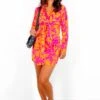 Infatuated By You - Pink Orange Floral Tropical Mini Dress -Deals Modashka Store InfatuatedByYou PinkOrangeFloralTropicalMiniDress3