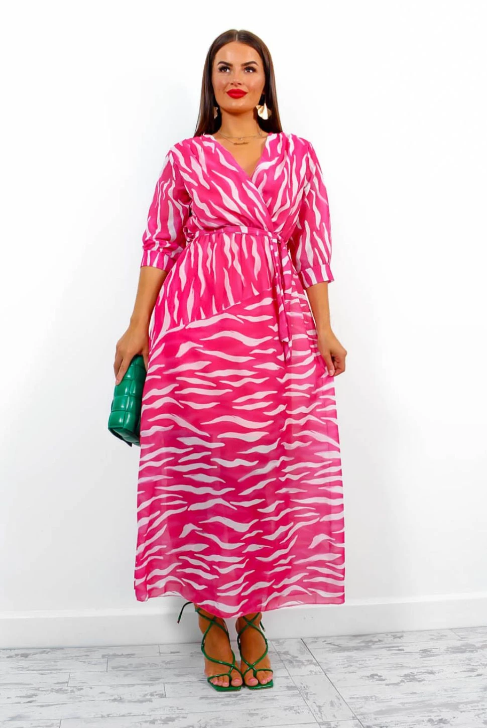 Catwalk Just My Stripe - Pink Zebra Print Midi Dress 6 Catwalk Just My Stripe - Pink Zebra Print Midi Dress - Image 4