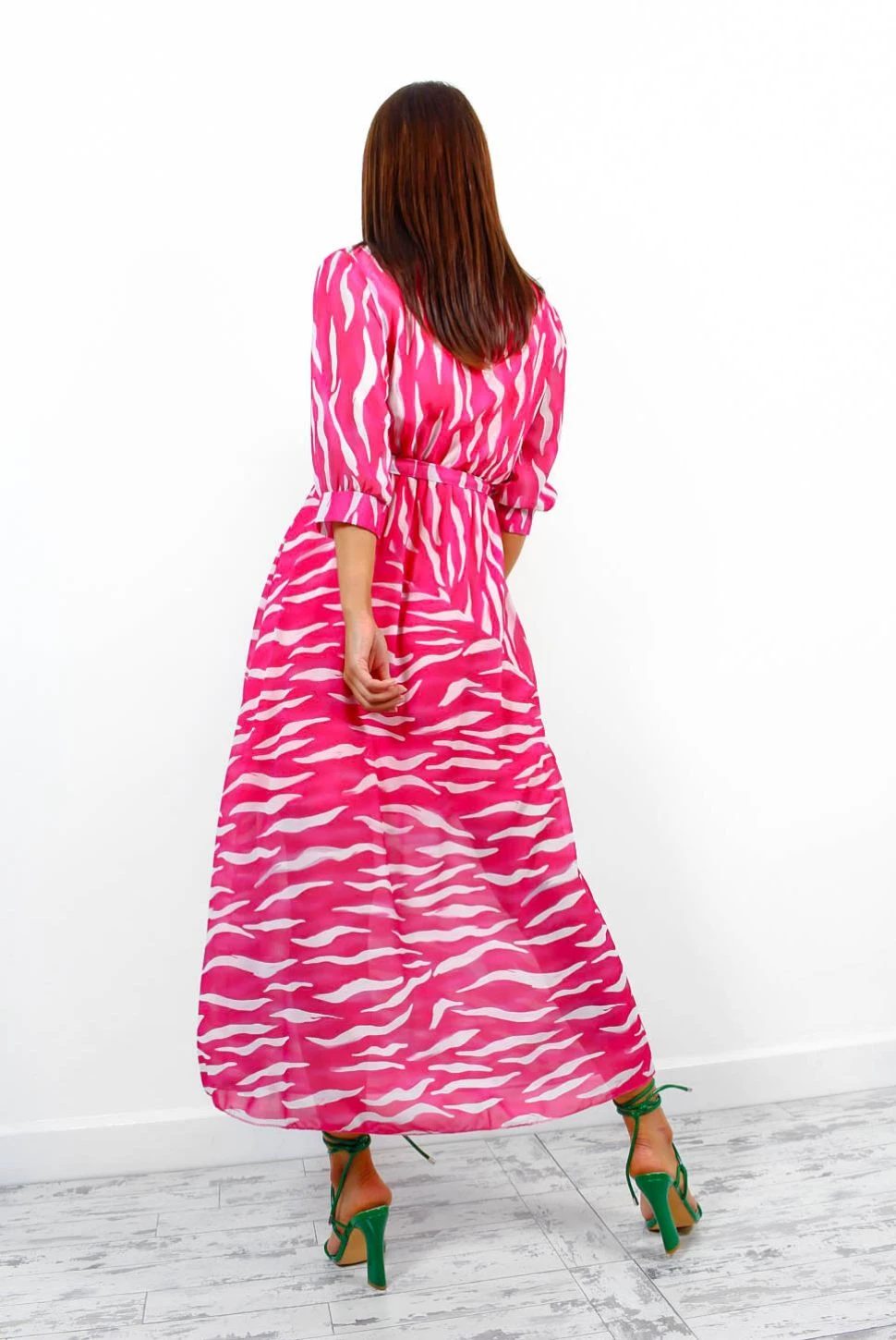 Catwalk Just My Stripe - Pink Zebra Print Midi Dress 8 Catwalk Just My Stripe - Pink Zebra Print Midi Dress - Image 6