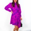 Leave No Trace - Magenta Purple Long Sleeve Mini Dress -Deals Modashka Store LeaveNoTrace MagentaPurpleLongSleeveMiniDress 3