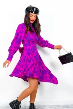 Leave No Trace - Magenta Purple Long Sleeve Mini Dress -Deals Modashka Store LeaveNoTrace MagentaPurpleLongSleeveMiniDress 6