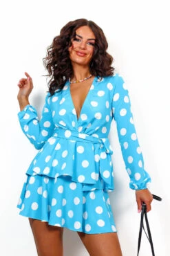 Livin Doll - Blue Polka Dot Mini Dress -Deals Modashka Store LivinDoll BluePolkaDotMiniDress9
