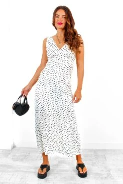 Living In The Moment - White Black Polka Dot Maxi Dress 16 Living In The Moment - White Black Polka Dot Maxi Dress -Deals Modashka Store LivingInTheMoment WhiteBlackPolkaDotMaxiDress 3