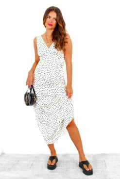 Living In The Moment - White Black Polka Dot Maxi Dress 17 Living In The Moment - White Black Polka Dot Maxi Dress -Deals Modashka Store LivingInTheMoment WhiteBlackPolkaDotMaxiDress 5