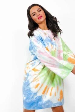 Love Never Dyes - Lime Tie Dye Mini Dress -Deals Modashka Store LoveNeverDyes LimeTieDyeMiniDress4