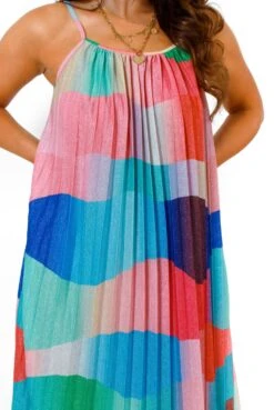 Magic Moments - Multi Printed Lurex Pleated Maxi Dress 11 Magic Moments - Multi Printed Lurex Pleated Maxi Dress -Deals Modashka Store MagicMoments MultiPrintedLurexPleatedMaxiDress 1