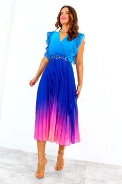 Mamma Mia - Blue Pink Ombre Pleated Maxi Dress 18 Mamma Mia - Blue Pink Ombre Pleated Maxi Dress -Deals Modashka Store MammaMia BluePinkOmbrePleatedMaxiDress 4