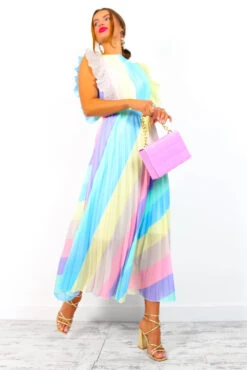 Mamma Mia - Pastel Stripe Maxi Dress -Deals Modashka Store MammaMia PastelStripeMaxiDress 10