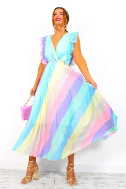 Mamma Mia - Pastel Stripe Maxi Dress -Deals Modashka Store MammaMia PastelStripeMaxiDress 2