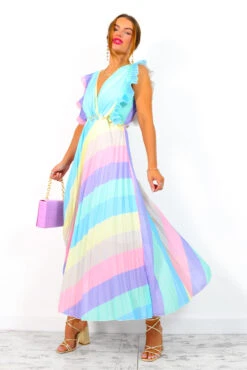 Mamma Mia - Pastel Stripe Maxi Dress -Deals Modashka Store MammaMia PastelStripeMaxiDress 3