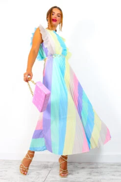 Mamma Mia - Pastel Stripe Maxi Dress -Deals Modashka Store MammaMia PastelStripeMaxiDress 9