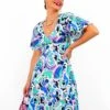 Mi Amor - Blue Green Paisley Print Mini Dress
