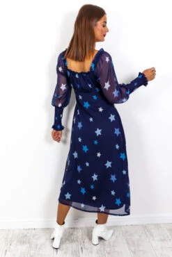 Midnight Star - Navy Star Midi Dress 11 Midnight Star - Navy Star Midi Dress -Deals Modashka Store MidnightStar NavyStarMidiDress 2