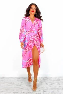 Modern Love - Fuchsia Lilac Leopard Midi Wrap Dress 12 Modern Love - Fuchsia Lilac Leopard Midi Wrap Dress -Deals Modashka Store ModernLove FuchsiaLilacLeopardMidiWrapDress2