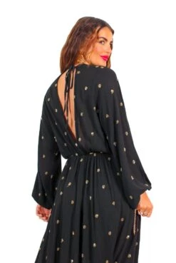 Moment Of Serendipity - Black Gold Sequin Boho Maxi Dress -Deals Modashka Store MomentOfSerendipity BlackGoldSequinBohoMaxiDress 1