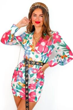 More Than Pretty - Pink Multi Floral Ruched Mini Dress 13 More Than Pretty - Pink Multi Floral Ruched Mini Dress -Deals Modashka Store MoreThanPretty PinkMultiFloralRuchedMiniDress 5