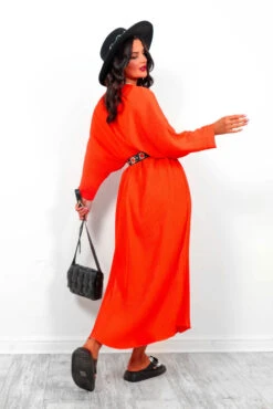 On The Vacay - Orange Pleated Maxi Dress -Deals Modashka Store OnTheVacay OrangePleatedMaxiDress2