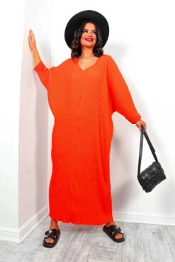 On The Vacay - Orange Pleated Maxi Dress -Deals Modashka Store OnTheVacay OrangePleatedMaxiDress6