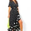 Out Your League - Black White Polka Dot Midi Dress -Deals Modashka Store OutYourLeague BlackWhitePolkaDotMidiDress 7