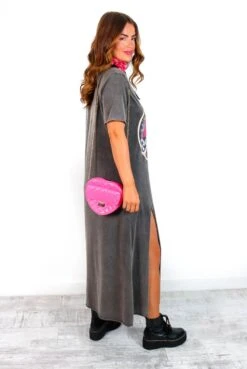 Peace Of My Heart - Multi Acid Wash Graphic T-shirt Dress -Deals Modashka Store PeaceOfMyHeart MultiAcidWashGraphicT shirtDress 5