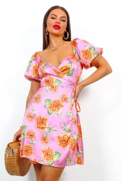 Pretty In Petals - Pink Multi Floral Mini Dress 14 Pretty In Petals - Pink Multi Floral Mini Dress -Deals Modashka Store PrettyInPetals PinkMultiFloralMiniDress