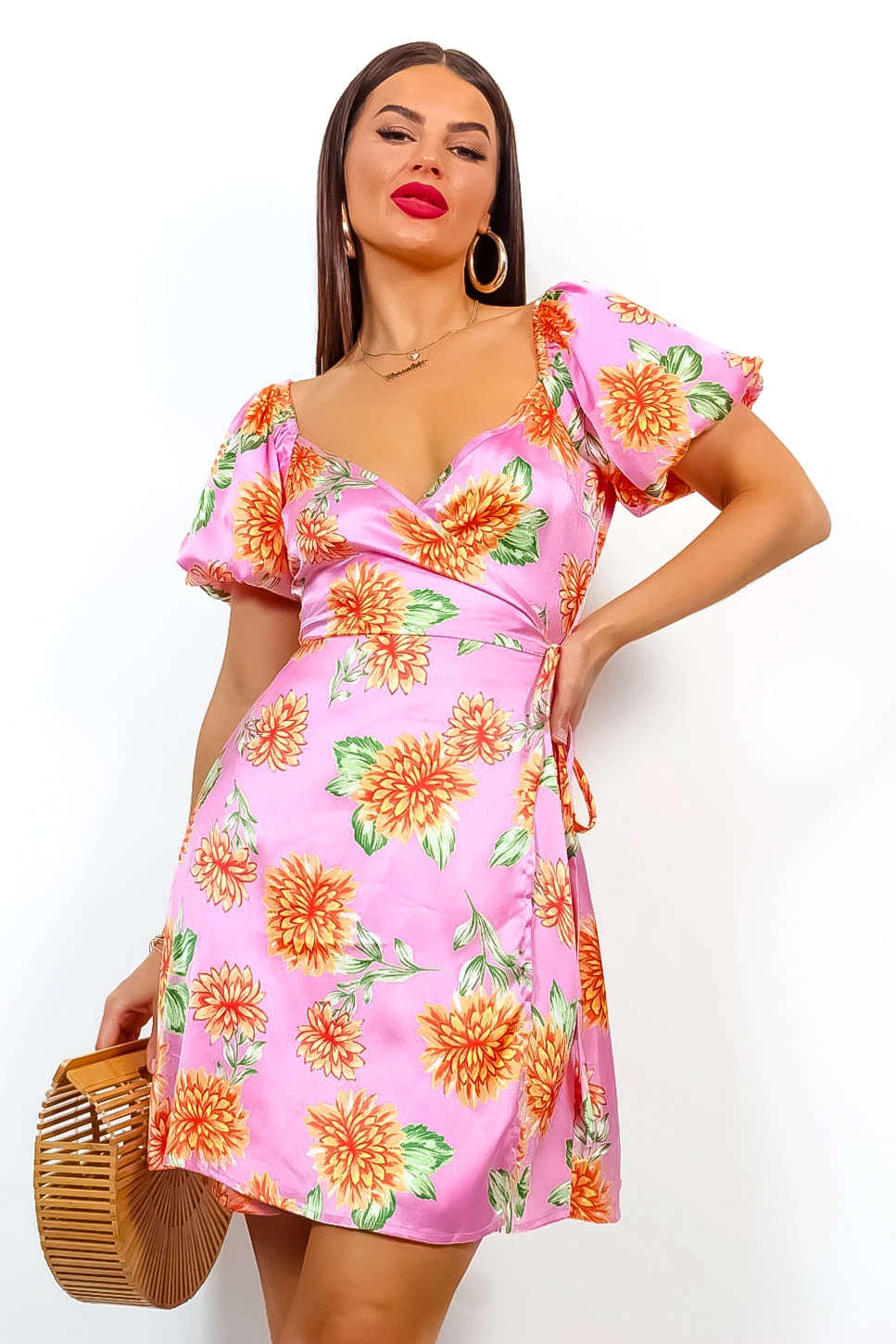 Pretty In Petals - Pink Multi Floral Mini Dress 8 Pretty In Petals - Pink Multi Floral Mini Dress - Image 6