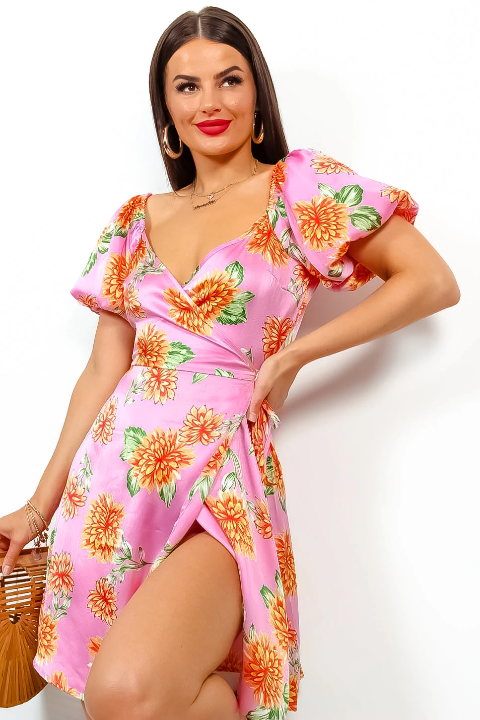 Pretty In Petals - Pink Multi Floral Mini Dress 4 Pretty In Petals - Pink Multi Floral Mini Dress - Image 2