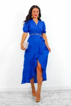 Shes Cute - Cobalt Frilled Midi Dress -Deals Modashka Store She sCute CobaltFrilledMidiDress1