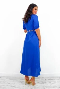 Shes Cute - Cobalt Frilled Midi Dress -Deals Modashka Store She sCute CobaltFrilledMidiDress6