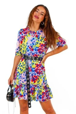 Shes Perfect - Multi Leopard Print Mini Dress -Deals Modashka Store ShesPerfect MultiLeopoardPrintMiniDress 1