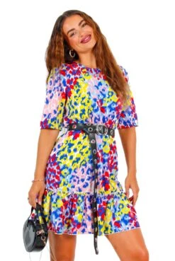 Shes Perfect - Multi Leopard Print Mini Dress -Deals Modashka Store ShesPerfect MultiLeopoardPrintMiniDress 4