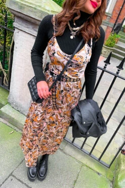 Sleek Like Me - Mustard Paisley Maxi Dress