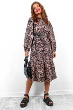 Spirit Animal - Beige Leopard Print Smock Midi Dress 13 Spirit Animal - Beige Leopard Print Smock Midi Dress -Deals Modashka Store SpiritAnimal BeigeLeopardPrintSmockMidiDress7