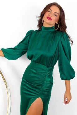 Steal Your Heart - Forest Satin Midi Dress 12 Steal Your Heart - Forest Satin Midi Dress -Deals Modashka Store StealYourHeart ForestSatinMidiDress 4