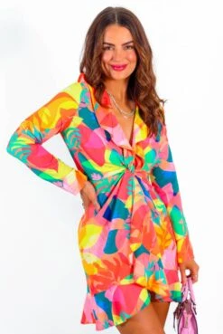 Sweetie - Multi Tropical Print Mini Dress -Deals Modashka Store Sweetie MultiTropicalPrintMiniDress 6