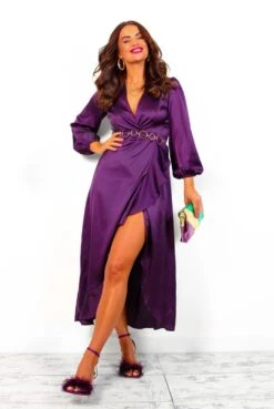 Take Me Out - Plum Satin Long Sleeve Wrap Maxi Dress 12 Take Me Out - Plum Satin Long Sleeve Wrap Maxi Dress -Deals Modashka Store TakeMeOut PlumSatinLongSleeveWrapMaxiDress 4