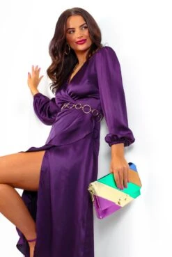 Take Me Out - Plum Satin Long Sleeve Wrap Maxi Dress 16 Take Me Out - Plum Satin Long Sleeve Wrap Maxi Dress -Deals Modashka Store TakeMeOut PlumSatinLongSleeveWrapMaxiDress 7