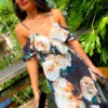 The Hot List - Black Floral Wrap Dress -Deals Modashka Store The Hot List Black Floral Wrap Dress