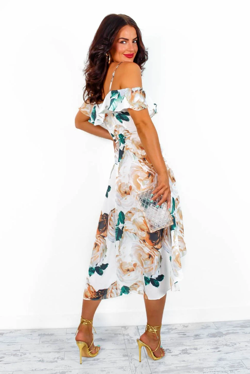 The Hot List - White Floral Wrap Dress 8 The Hot List - White Floral Wrap Dress - Image 6