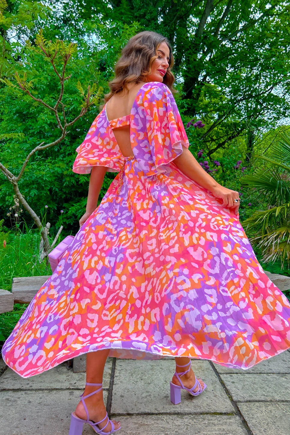 Timeless - Fuchsia Orange Leopard Print Maxi Dress 3 Timeless - Fuchsia Orange Leopard Print Maxi Dress