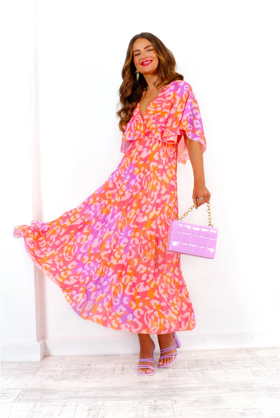 Timeless - Fuchsia Orange Leopard Print Maxi Dress 9 Timeless - Fuchsia Orange Leopard Print Maxi Dress - Image 7