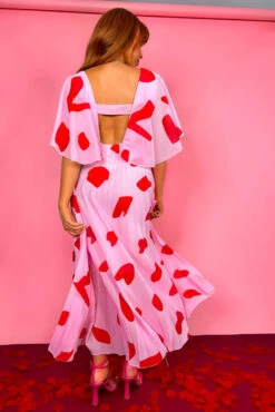 Timeless - Red Pink Pleated Maxi Dress 16 Timeless - Red Pink Pleated Maxi Dress -Deals Modashka Store Timeless Red Pink Pleated Maxi Dress 4 10bd7ab3 7317 4bc9 aa61 beeee2f351c5