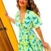 What A Hottie - Green Lemon Print Mini Dress -Deals Modashka Store What A Hottie Green Lemon Print Mini Dress