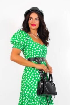 What A Sweetheart - Green Abstract Heart Mini Dress -Deals Modashka Store WhatASweetheart GreenAbstractHeartMiniDress5